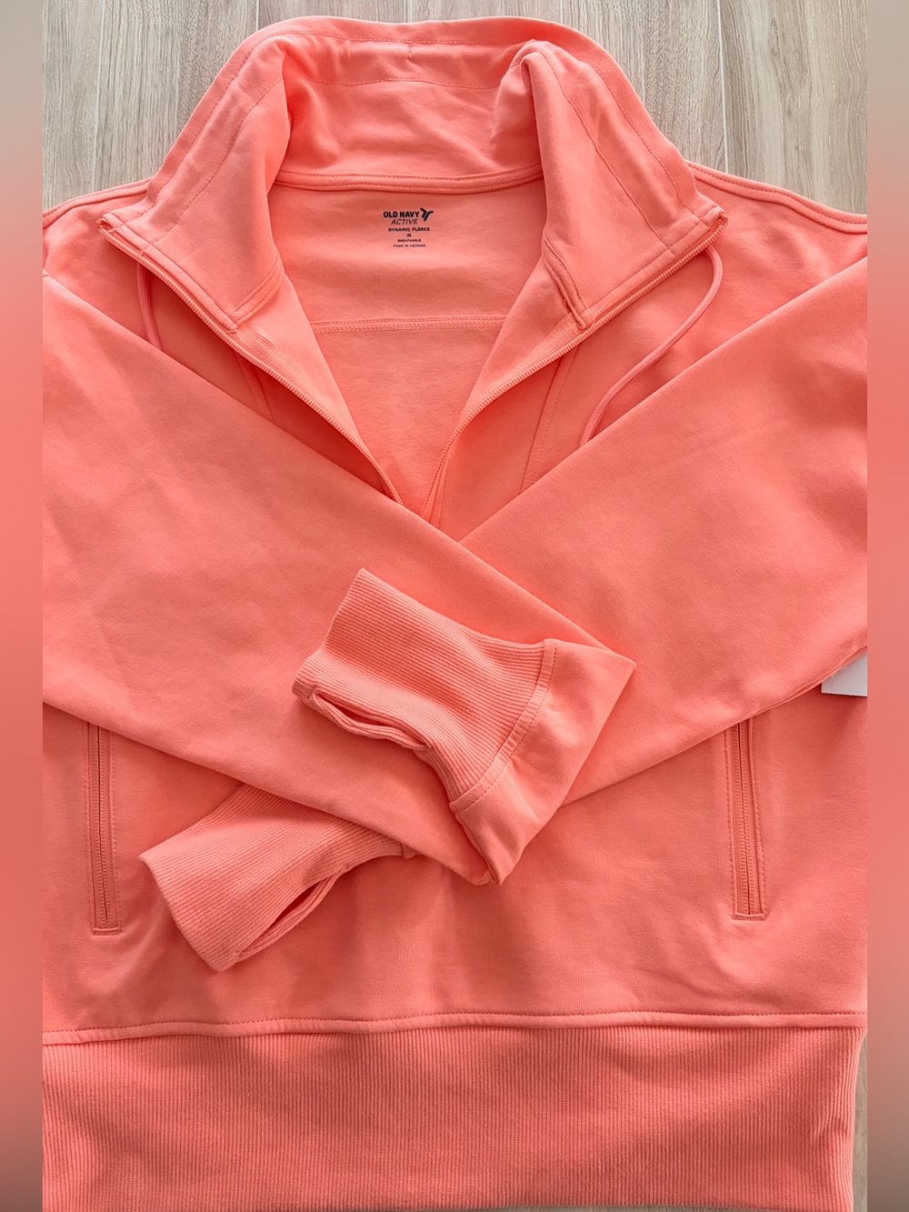 NWT Old Navy Coral Pink Half-Zip Pullover